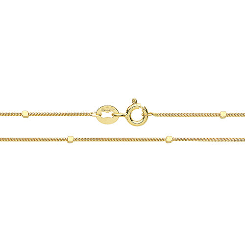 9ct Gold Beaded Snake Chain - CH546