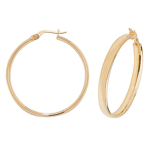 9ct Gold Tube Hoops