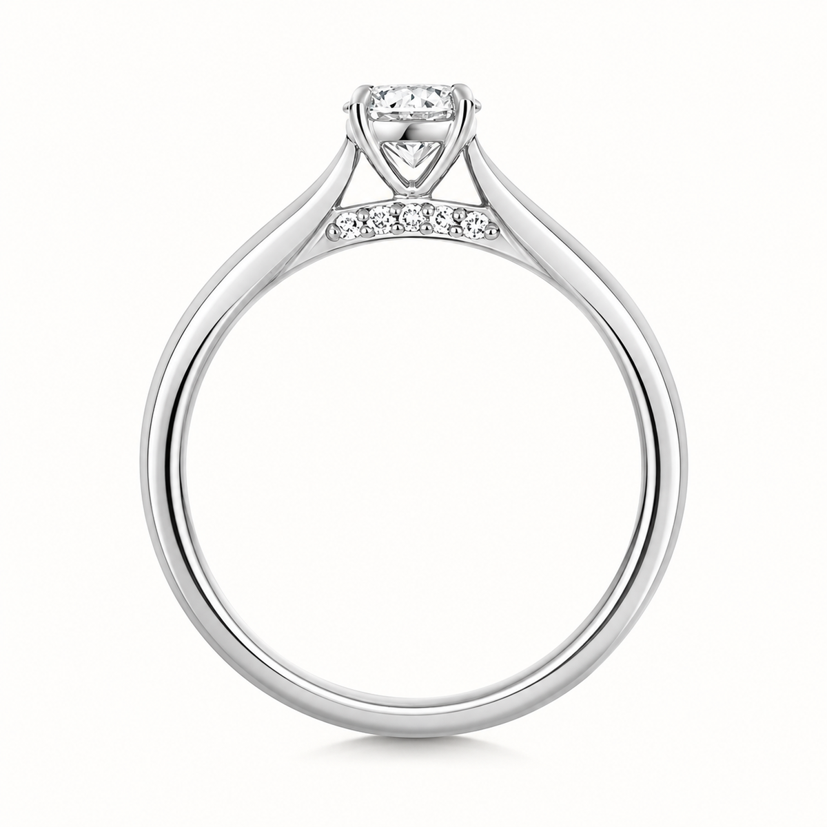 18ct Gold 1.25ct Round Lab Diamond Solitaire Engagement Ring white gold alternative view