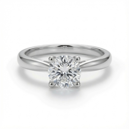 9ct white gold 1.00ct lab-grown diamond wed-fit solitaire ring