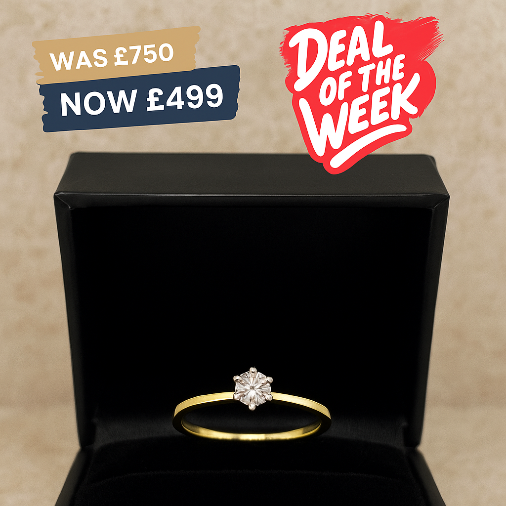 18ct Gold Diamond Solitaire Ring – 0.117ct