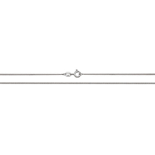 Sterling Silver Rhodium Plated Fine Curb Chain - G1040RH