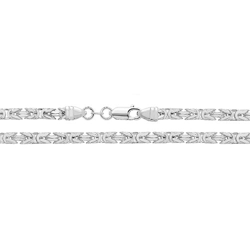 Sterling Silver Square Byzantine Bracelet - G1043