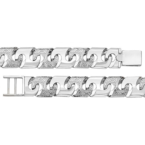 Sterling Silver Cast Bracelet - G1090