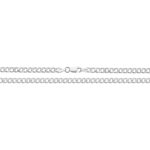 Sterling Silver Curb Pavé Bracelet - G1092