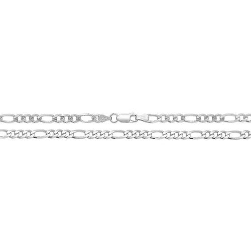 Sterling Silver Figaro Pavé Bracelet - G1097