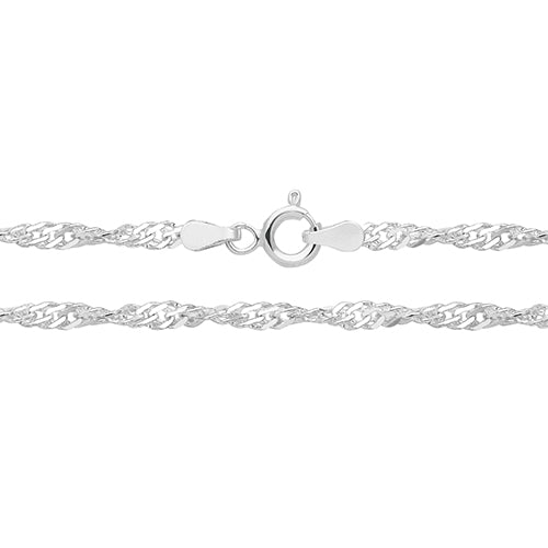 Sterling Silver Singapore Chain - G1104