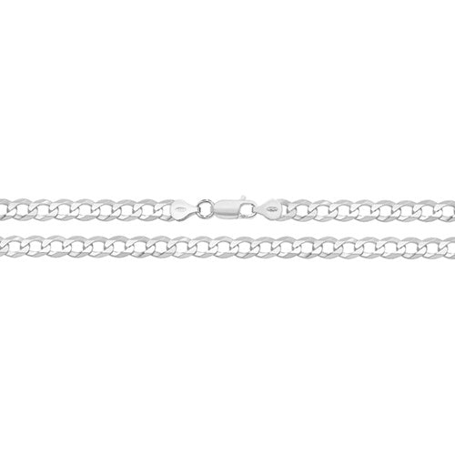 Sterling Silver Flat Open Curb Bracelet - G1147