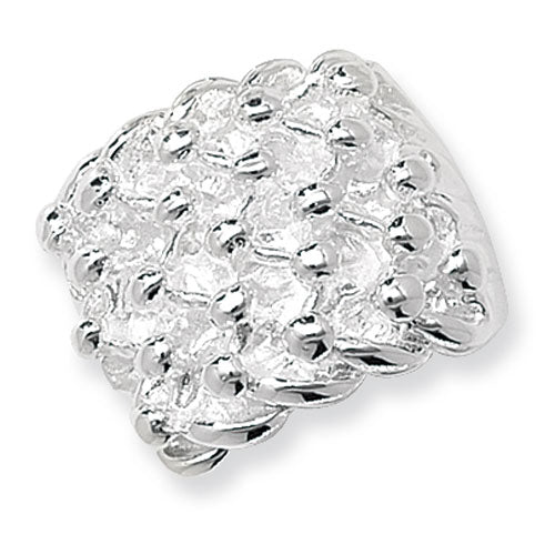Sterling Silver Men's Five Row Keeper Ring - G7235