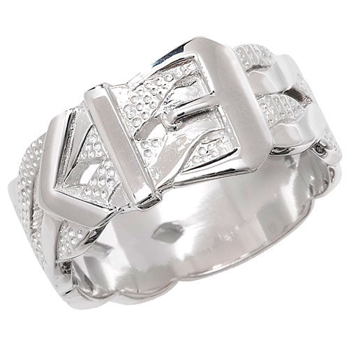 Sterling Silver Men's Buckle Ring - G7267