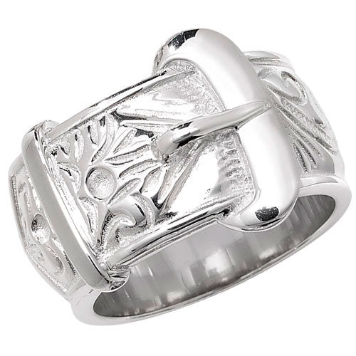 Sterling Silver Men's Buckle Ring - G7269