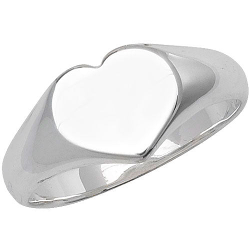 Sterling Silver Baby's Heart Signet Ring - G7397