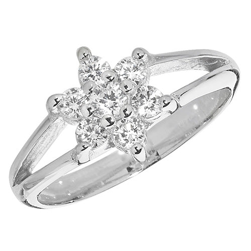 Sterling Silver Baby's Daisy CZ Ring - G7461