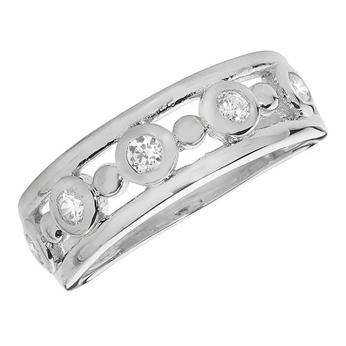 Sterling Silver Bezel Set Ring - G7465