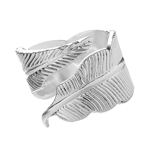 Sterling Silver Spiral Leaf Ring - G7467