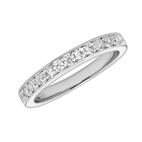Sterling Silver CZ Eternity Ring - G7527