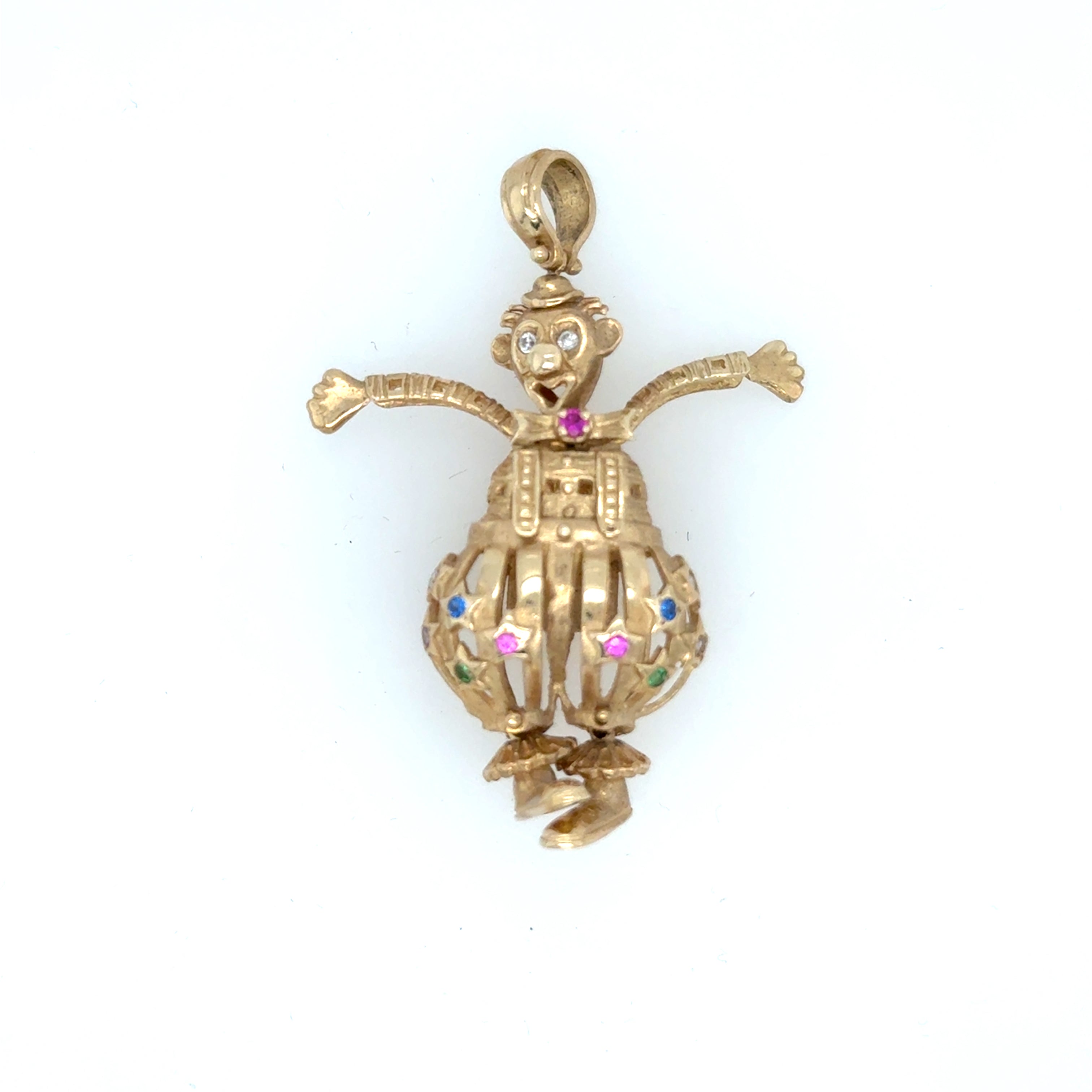 9ct Gold Clown Pendant