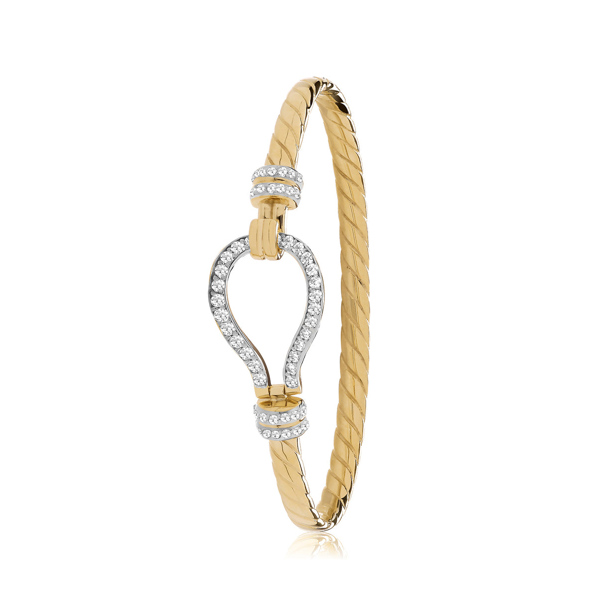 9ct Yellow Gold Hook Bangle - BN432