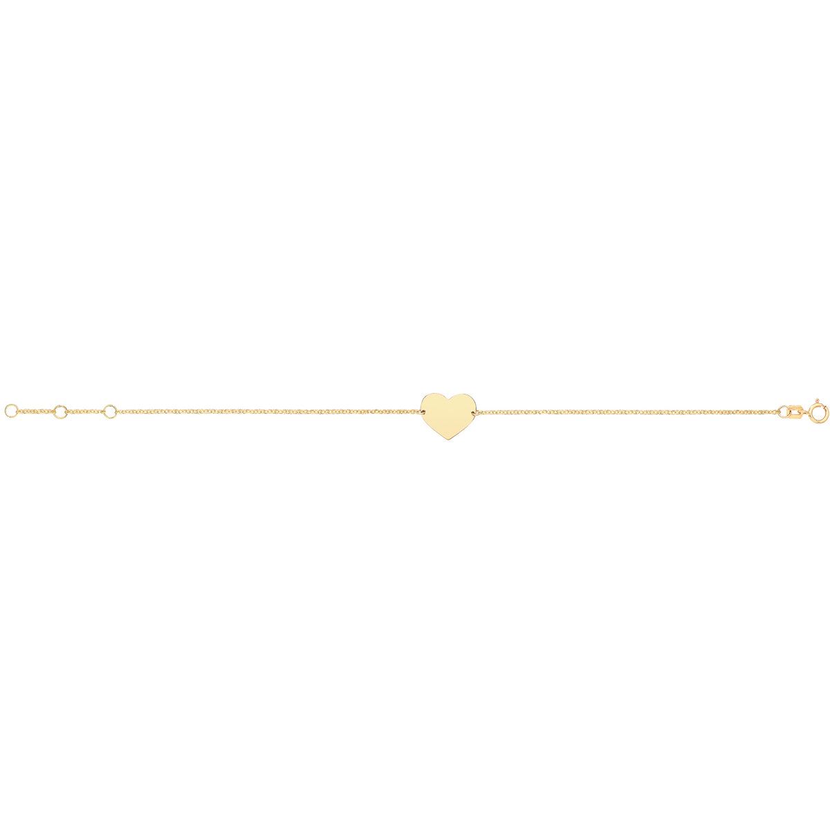 9ct Gold Heart ID Bracelet - BR668
