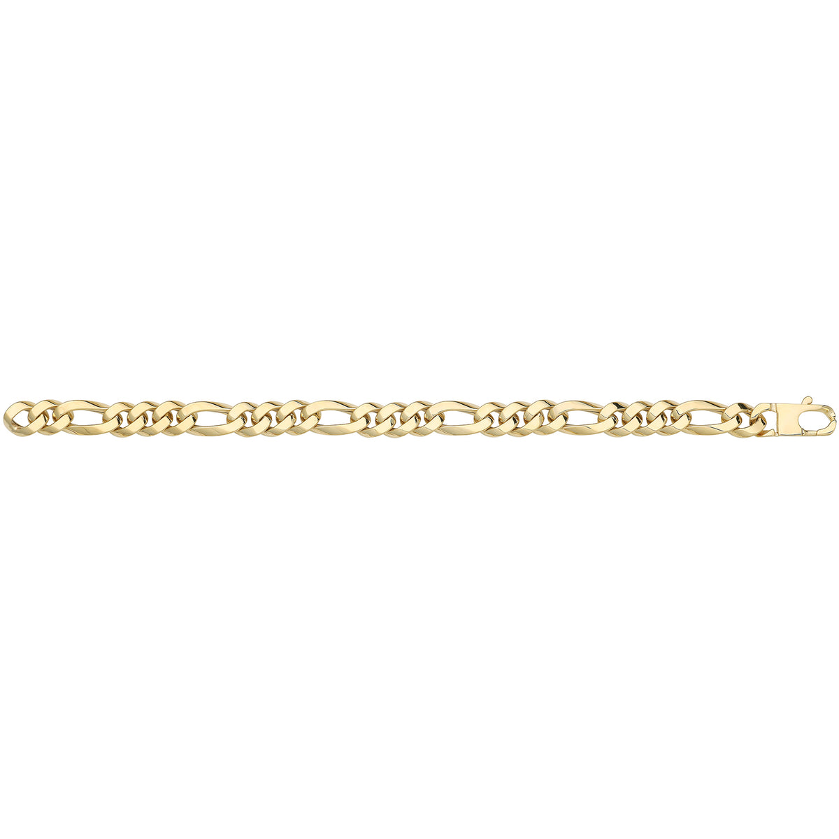 9ct Yellow Gold Hollow Curb Bracelet - BR682