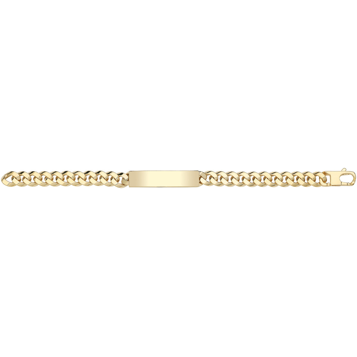9ct Yellow Gold Hollow ID Bracelet - BR683ID