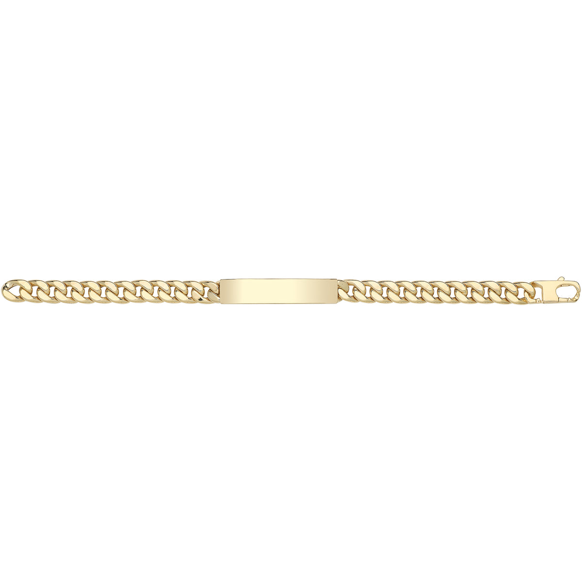 9ct Yellow Gold Hollow ID Bracelet - BR685ID