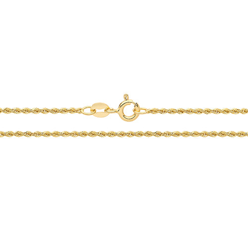 9ct Gold Rope Chain - 1.5mm