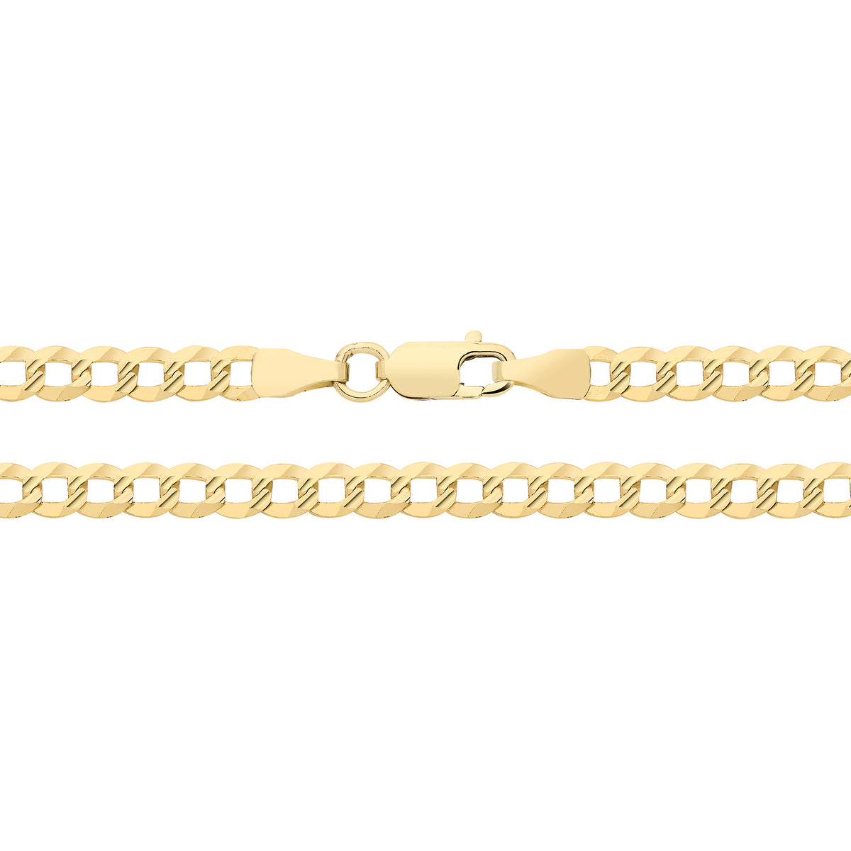9ct Gold Diamond Cut Curb Chain - CH570