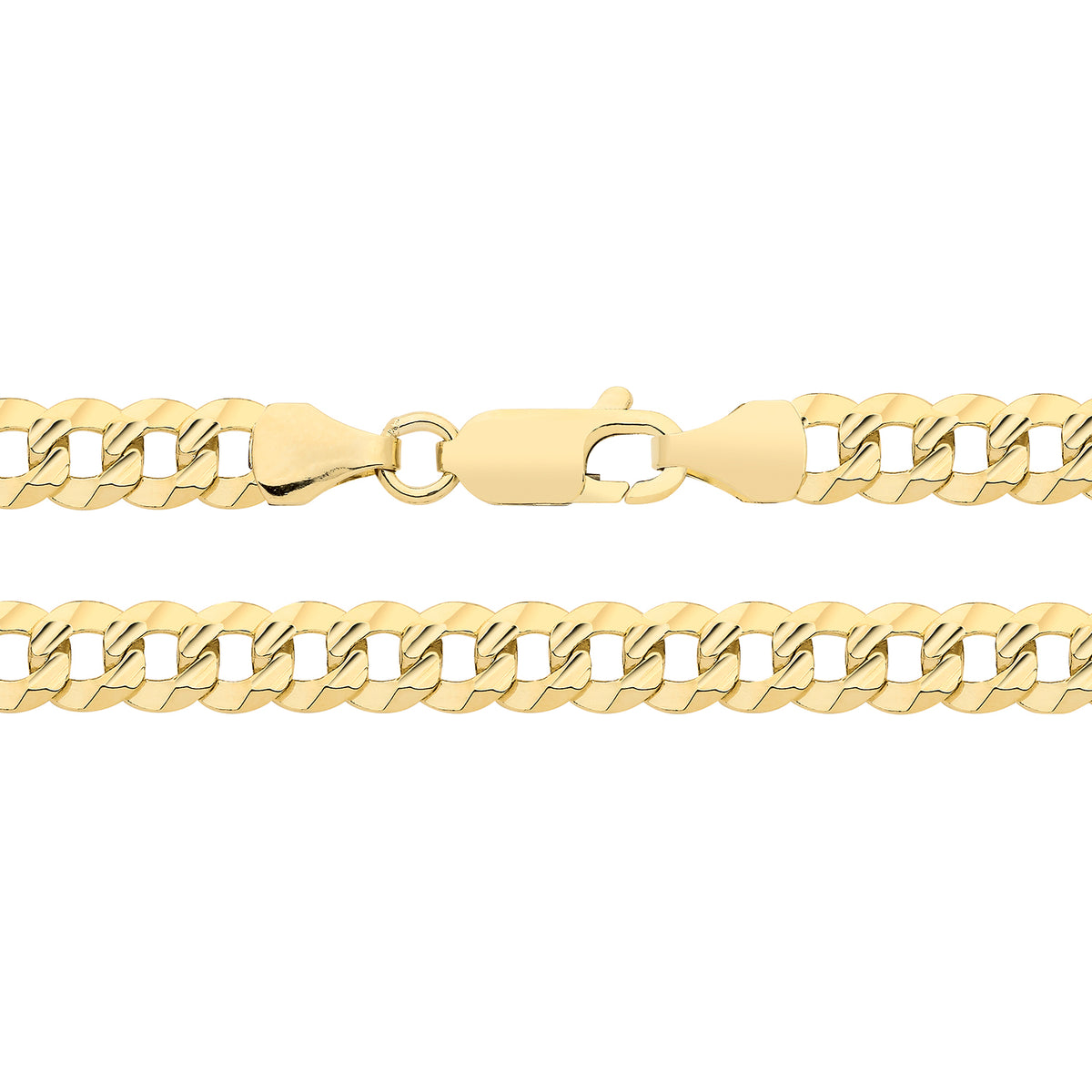 9ct Gold Diamond Cut Curb Chain - CH572