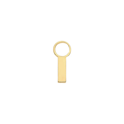 9ct Gold Initial Earring Charm - EPN0012