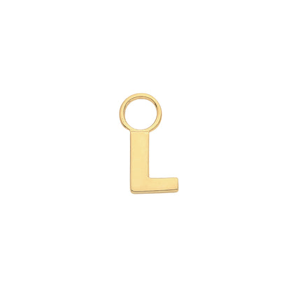9ct Gold Initial Earring Charm - EPN0012