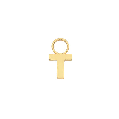 9ct Gold Initial Earring Charm - EPN0012