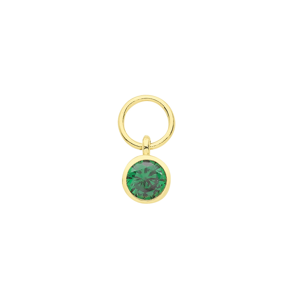 9ct Gold Single Stone Earring Charm - EPN0013E