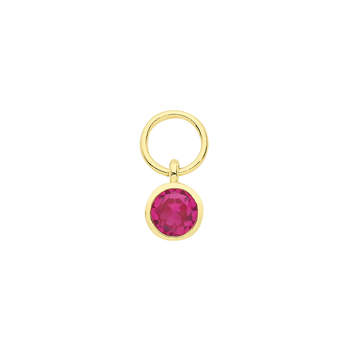 9ct Gold Single Stone Earring Charm - EPN0013R