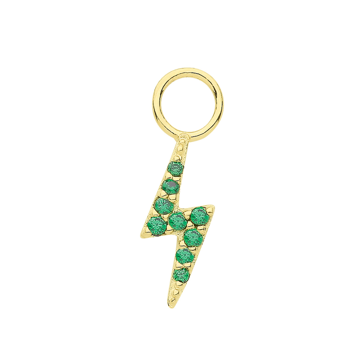 9ct Gold Lightning Bolt Earring Charm - EPN0014E