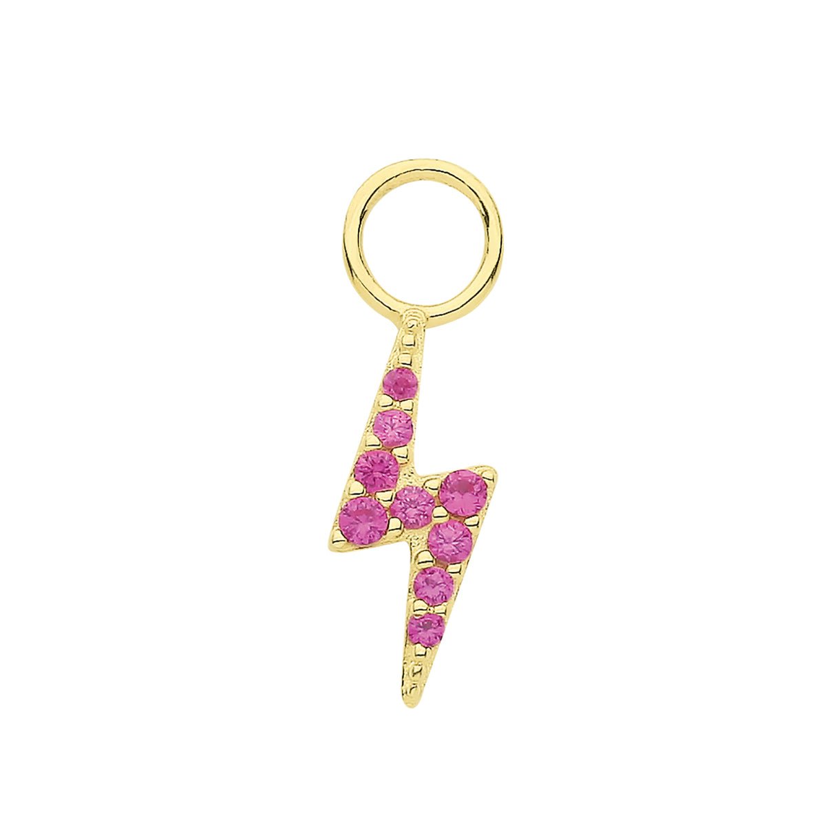 9ct Gold Lightning Bolt Earring Charm - EPN0014R