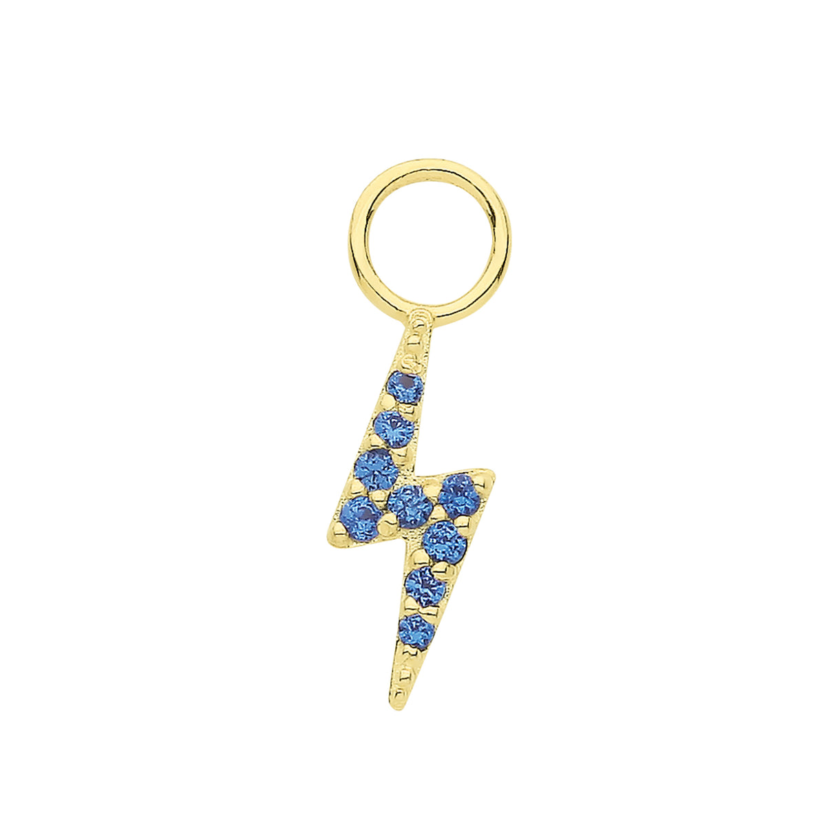 9ct Gold Lightning Bolt Earring Charm - EPN0014S