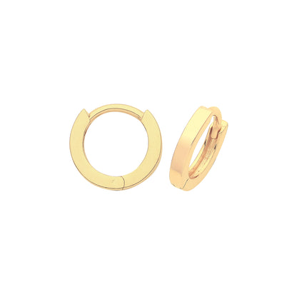 9ct Gold Hinged Hoops - ER020 - 8 mm