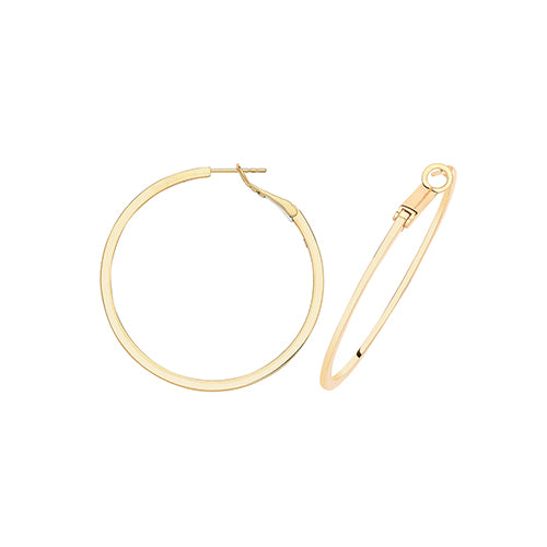 9ct Solid Yellow Gold Hoops - ER1194