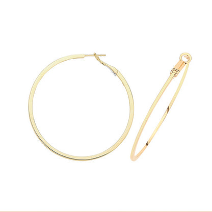 9ct Solid Yellow Gold Hoops - ER1194