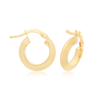 9ct Yellow Gold Hoops - ER1201, 8 mm