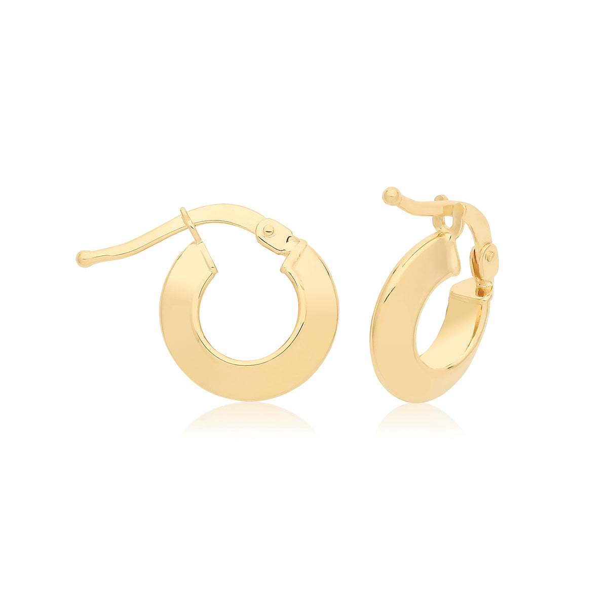 9ct Yellow Gold Hoops - ER1202, 6 mm