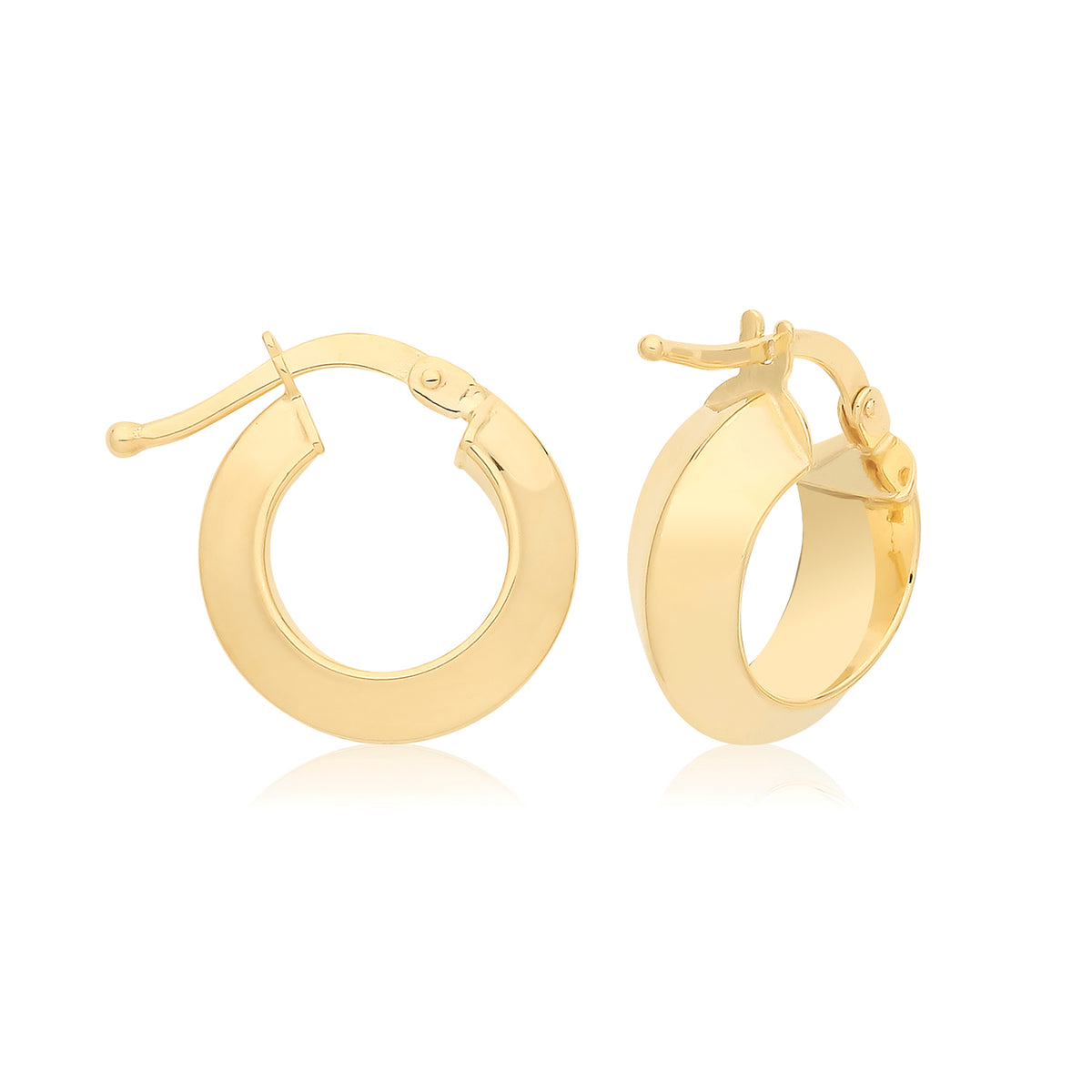 9ct Yellow Gold Hoops - ER1202, 8 mm