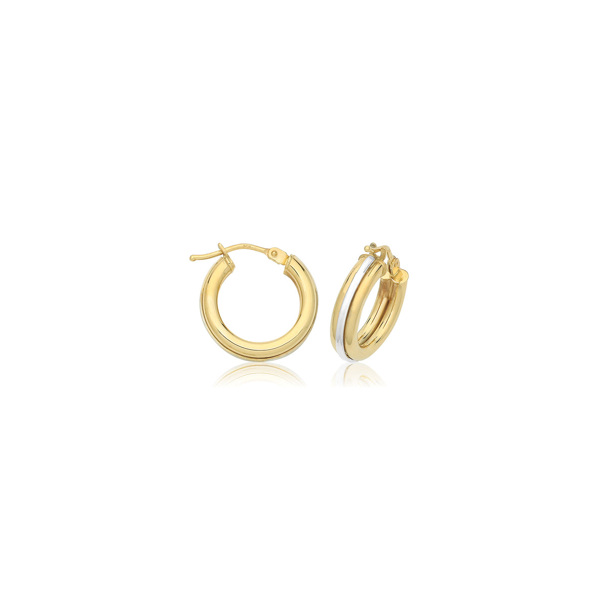 9ct Gold Hoops Earrings - ER1219 - 10 mm