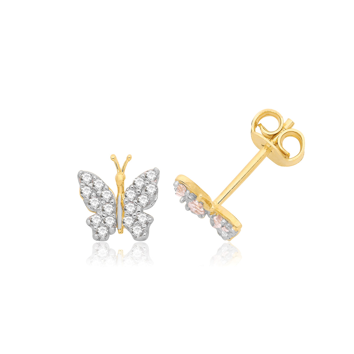 9ct Butterfly Studs - ES1001 - Default Title