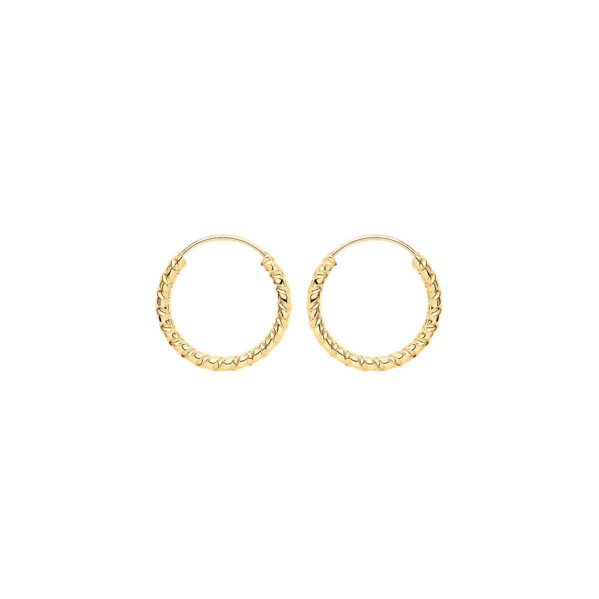 9ct Gold Twisted Sleepers - ES180