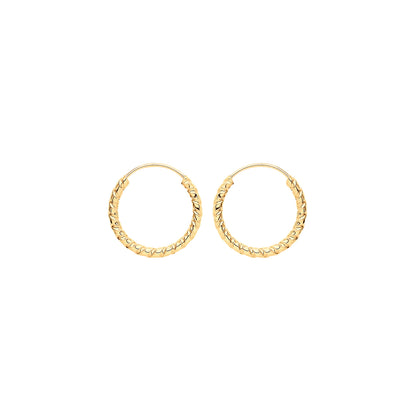 9ct Gold Twisted Sleepers - ES180