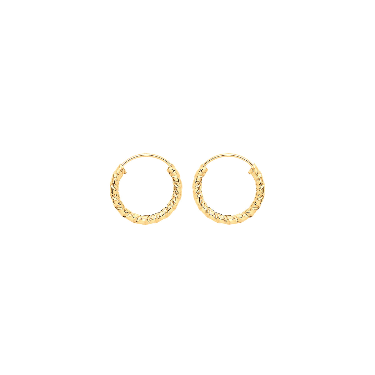 9ct Gold Twisted Sleepers - ES181