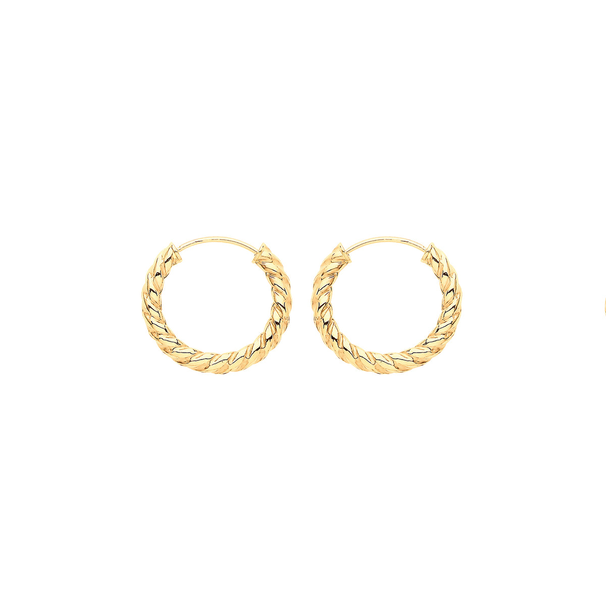 9ct Gold Twisted Sleepers - ES181
