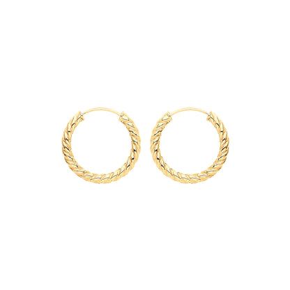 9ct Gold Twisted Sleepers - ES181
